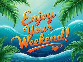 Tropical Weekend Beach Waves.