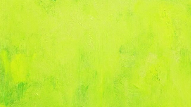 Abstract neon lime green color paint texture background wallpaper. Contemporary art brush stroke backdrop