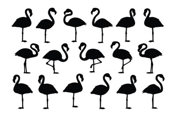 Collection of silhouetted gorilla poses demonstrating strength and primate power in a graphic design style