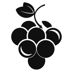 grapes silhouette vector icon on white background