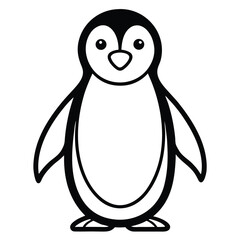 Obraz premium penguin animal outline vector silhouette