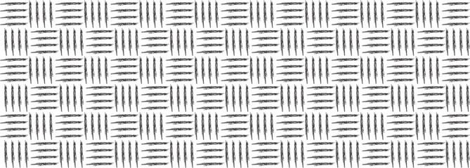 Seamless  black geometric pattern with hand-drawn white brush stroke grid design. Ideal for textile, wallpaper, and packaging projects. Modern abstract background with a soft artistic feel.