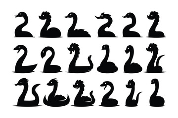 Silhouettes of regal figures in ornate crowns and robes holding scepters seated on thrones