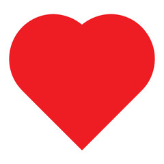 A shiny red heart, a universal symbol of love and romance, is isolated on a clean white background, perfect for Valentine's Day designs