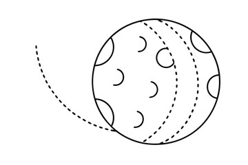 Lunar Eclipse With Dashed Outline