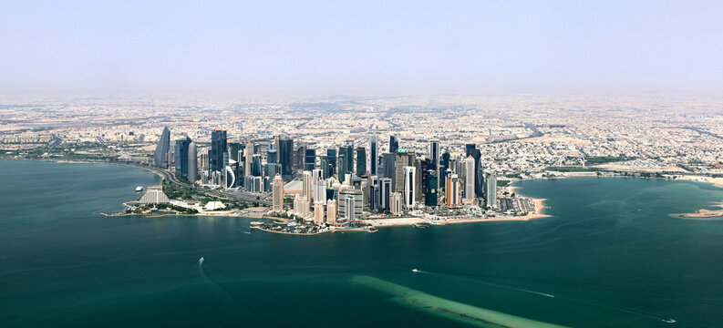 Panoramic view of Doha, Qatar