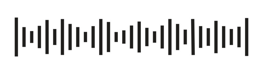 sound wave vector. sound wave audio waveform sketches Simple voice sound display. Audio graph of waveform equalizer. Audio levels vector. vector illustration