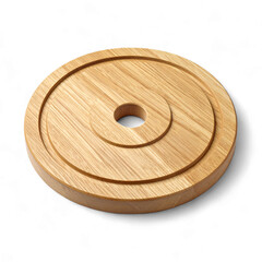 Wooden Object Circle Rings Brown Round Crafts Minimalist Design Clean Cut on transparent background