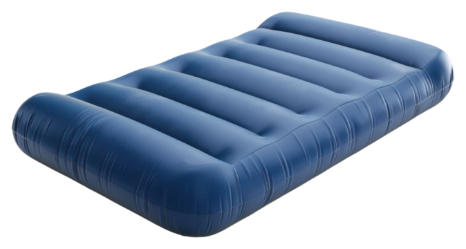 PNG  Blue inflatable air mattress