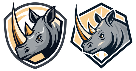 Powerful Rhino Mascot Logo for Sports Branding and Identity