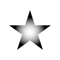 Obraz premium Black star vignette frame on transparent background