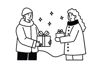 Holiday Gift Exchange Scene