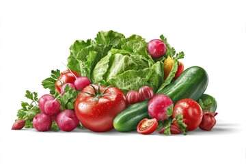 Colorful medley of fresh vegetables