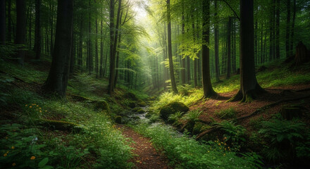 Obraz premium morning in the forest