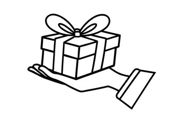 Hand Delivering Wrapped Gift