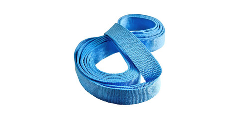 Blue Martial Arts Belt. Symbol Of Achievement And Discipline In Martial Arts Training Isolated On Transparent Background