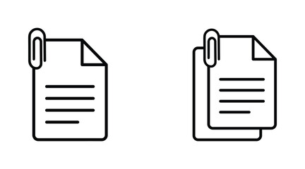 Attach document icons collection , vector illustration . 