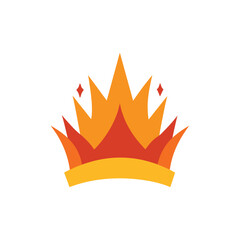 fiery crown vector art