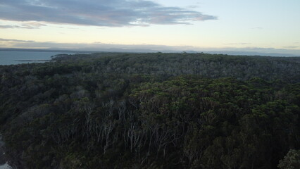 Drone sot over long beach in Jervis Bay australia