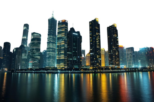 PNG Skyline buildings city architecture cityscape.