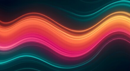 Fototapeta premium Curve texture background motion deep teal, coral orange, magenta, and golden yellow
