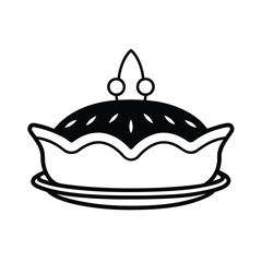 Velvet Pillow on Offering Plate with Crown