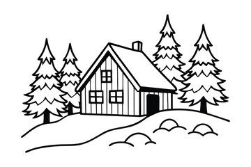 Cozy Cottage In Snowy Meadow