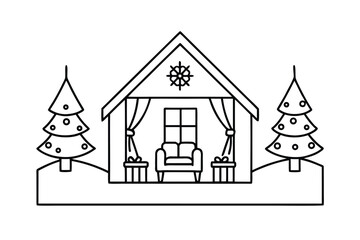 Christmas Village Inside A Living Room