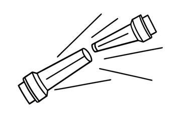 Cartoon Flashlights With Beams
