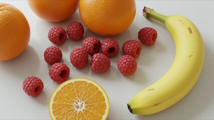 Mixed Fresh Fruits Display