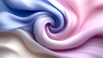 Abstract swirl of pastel fabrics
