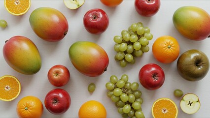 Assorted Fresh Fruits Background