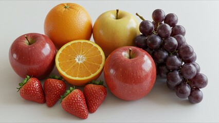 Assorted Fresh Fruits Display