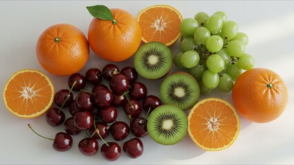 Assorted Fresh Fruits Display