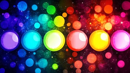 Colorful abstract background with circles