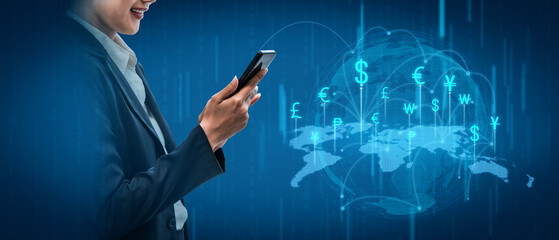 Fintech powers global currency exchange with secure digital conversion, modern platforms, and...