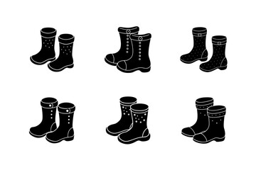 santa's boots vector art silhouette