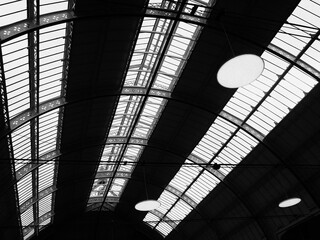 Victorian architecture the market hall roof in Derby UK
