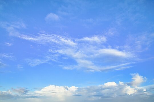 Sky replacement of New Zealand clean blue sky and clouds.
