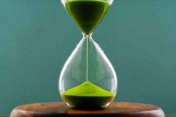 Hourglass is a process of counting down time. Limited time for work and life.