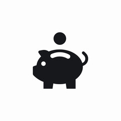 piggy bank icon sign vector