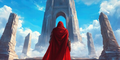 Ancient Ruins with a Fantasy Hero