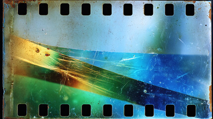 Film Strip: A close-up shot reveals a segment of a film strip, it is a reminder of forgotten memories and the art of capturing moments in the past.