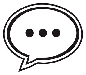 Fototapeta premium Chat bubble with ellipsis icon symbolizing a communication message or typing