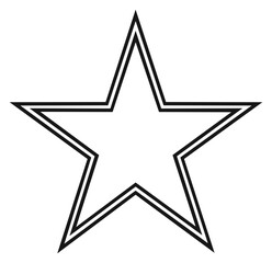 Obraz premium Bold graphic outline of a five pointed star symbolizing success achievement and excellence