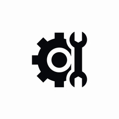 gear wrench adjustments icon sign vector