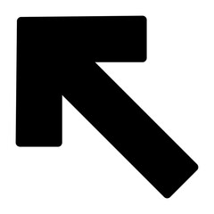 Fototapeta premium Arrow Up Left Vector Icon Design