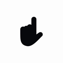 one finger touch icon sign vector