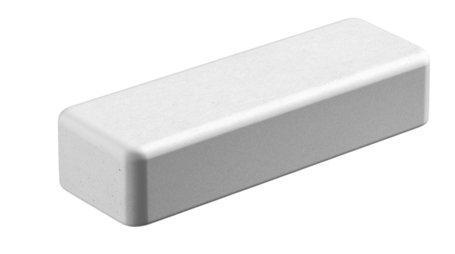 White Chalk on Transparent Background Rendered Image