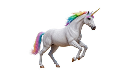 Obraz premium Find beautiful unicorn images: fantasy horse with rainbow mane and tail, magical creature stock photos and prints
